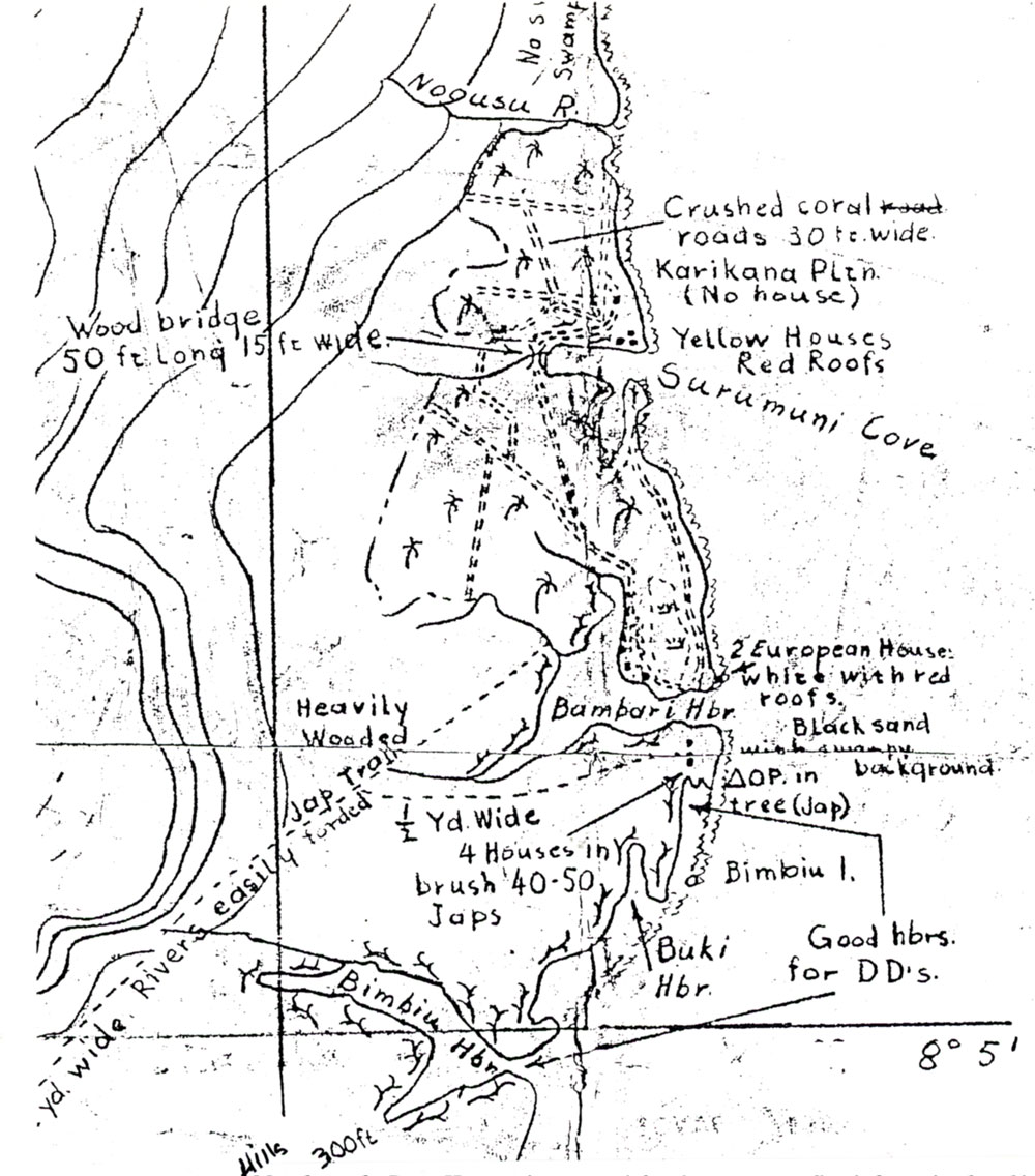 Daniel Noorlander's hand-drawn map
